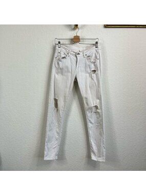 rag and bone Jeans The Dash In Tattered White